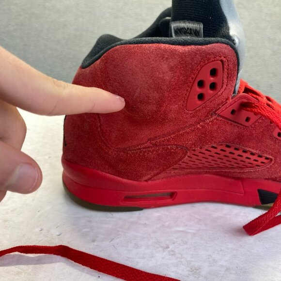Nike Air Jordan 5 Retro Red Suede GS Size 6.5Y Basketball Shoes 440888-602 main image 4